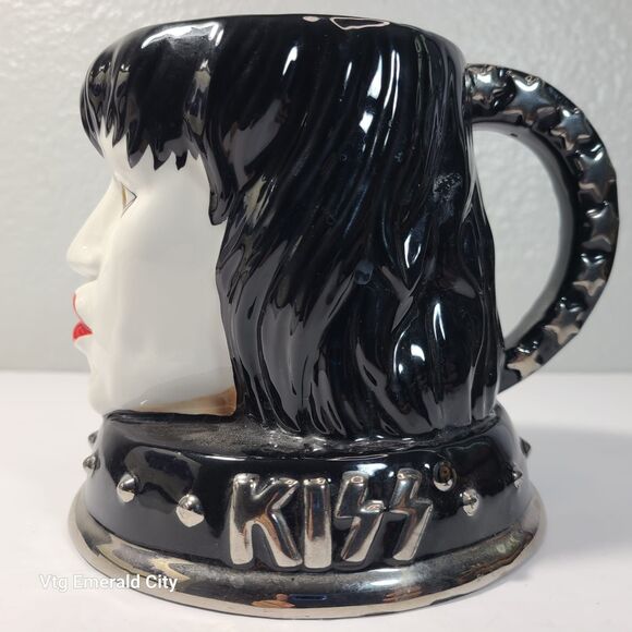 Vtg Kiss The STARCHILD Ceramic Face Mug By Spencer 2002 X Large Coffee Cup 3D - Picture 2 of 16